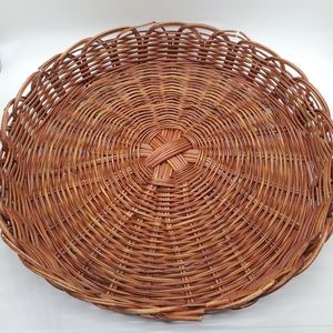 Vintage Wicker Circle Basket